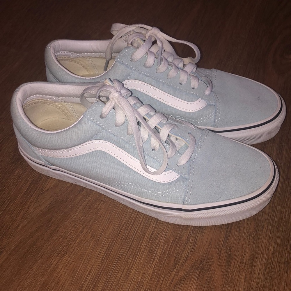 Women’s Vans baby blue worn once